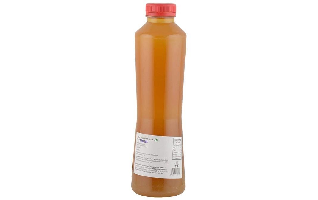 Pure Berry's Awla & Ginger Cordial    Bottle  750 millilitre